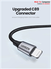 Cáp sạc, dữ liệu USB 2.0 to Lightning dài 1,5M chuẩn MFI Apple, sạc nhanh Ugreen 60157