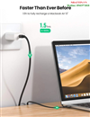 Cáp Sạc, dữ liệu USB Type-C to Type-C 60W 3A dài 1M dẹt, bện nylon Ugreen 10967 cao cấp