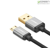Cáp sạc Micro USB bọc nylon dài 0,5m hỗ trợ sạc nhanh chính hãng Ugreen 30649 cao cấp