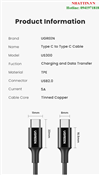 Cáp sạc nhanh, dữ liệu Type-C to Type-C dài 1,5M hỗ trợ PD 100W/5A Ugreen 20528 cao cấp
