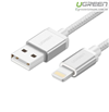 Cáp sạc USB 2.0 Lightning dài 2m chuẩn MFI chính hãng Ugreen 30586 cao cấp