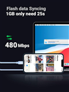 Cáp sạc USB-C to Lightning silicone mềm dẻo dài 1M Ugreen 20313/US387 cao cấp