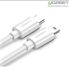Cáp sạc USB Type-C to Mini USB dài 1,5m chính hãng Ugreen 40418 màu trắng cao cấp