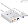 Cáp USB 3.0 to VGA và 2 cổng USB 3.0 tích hợp Lan Gigabit 10/100/1000 Mpbs Ugreen 40242