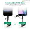 Cáp USB ra Micro USB và Type-C dài 1,5m chính hãng Ugreen 30177