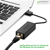 Cáp USB to Lan 2.0 cho Macbook, pc, laptop hỗ trợ Ethernet 10/100 Mbps chính hãng Ugreen 20254