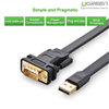 Cáp USB to RS232 (Usb to Com) dài 3m dẹt chính hãng Ugreen 20221 cao cấp