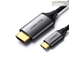 Cáp USB Type-C to HDMI hỗ trợ 4K,3D dài 1,5m chính hãng Ugreen 50570 cao cấp