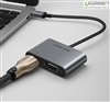 Cáp USB type-C to HDMI và VGA chính hãng Ugreen 50738 bọc nhôm cao cấp