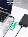 Cáp USB Type-C to Type-C 3.1 Gen1 dài 1M hỗ trợ 4K60Hz dữ liệu 5Gbps sạc PD60W Ugreen 50477 cao cấp