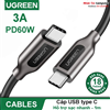 Cáp USB Type-C to USB Type-C dài 1m Ugreen 50230 hỗ trợ truyền hình ảnh 4K@60Hz và sạc PD