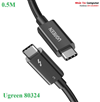Cáp USB Type-C to USB Type-C Thunderbolt 3 dài 0.5m Ugreen 80324 hỗ trợ 5K@60Hz và sạc PD 100w