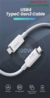 Cáp USB Type-C to USB Type-C USB4 GEN3 dài 0.8m Ugreen 40113 truyền hình ảnh 8K@60Hz và sạc PD 100w