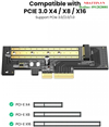 Card chuyển đổi ổ cứng SSD M.2 NVMe+Sata sang PCI-E 3.0 4X Ugreen 70504 cao cấp