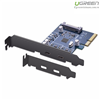 Card PCI Express sang 2 cổng USB 3.1 Type-C Ugreen 30773 chính hãng