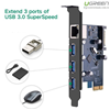 Card PCI Express sang 3 cổng USB 3.0 + Lan Gigabit 10/100/1000Mbps chính hãng Ugreen 30775 cao cấp