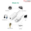 Card sound USB 2.0 to 3.5mm Mic & Loa chính hãng Ugreen 30712