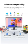 Chuột không dây 2.4Ghz + Bluetooth 5.0 dùng cho máy tính, laptop Ugreen 45149 cao cấp (Xám)