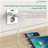 Củ sạc di động 2 cổng USB (17W/5V 3.4A) Ugreen 20384 (Màu trắng EU) chính hãng