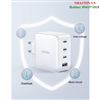 Củ sạc nhanh 100W GaN Nexode 4 cổng, 3 USB Type-C và 1 USB Type-A Hỗ trợ QC4+, PD3.0 Ugreen 15337