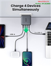 Củ sạc nhanh 100W GaN Nexode 4 cổng, 3 USB Type-C và 1 USB Type-A Hỗ trợ QC4+, PD3.0 Ugreen 40737