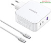 Củ sạc nhanh Nexode 140W GaN PD3.1, 2 USB Type-C và 1 USB Type-A Ugreen 15339 cao cấp (EU)
