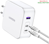 Củ sạc nhanh Nexode 140W GaN PD3.1, 2 USB Type-C và 1 USB Type-A Ugreen 15339 cao cấp (EU)