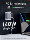 Củ sạc nhanh Nexode 140W GaN PD3.1, 2 USB Type-C và 1 USB Type-A Ugreen 90548 cao cấp (US)