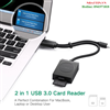 Đầu đọc thẻ nhớ Micro SD/SD chuẩn USB 3.0 + OTG Ugreen 20203 chính hãng