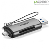 Đầu đọc thẻ nhớ SD/TF chuẩn USB Type C và USB 3.0 Ugreen 50706 chính hãng