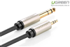 Dây cáp audio 3.5MM to 6.5MM hai đầu dương dài 8m Ugreen 10631 chính hãng