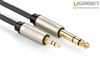 Dây cáp audio 3.5MM to 6.5MM hai đầu dương dài 8m Ugreen 10631 chính hãng