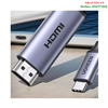 Dây chuyển đổi USB-C sang HDMI 8K@60Hz HDR màu xám dài 1.5m Ugreen 90451 cao cấp