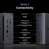 Docking Revodok Max 213, 13 trong 1, tốc độ 40Gbps, hỗ trợ 8K@30Hz, Lan 2.5GbE, SD/TF Ugreen 25054EU