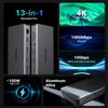 Docking Station Revodok Pro 13 in 1 ra HDMI, DP, USB, LAN, SD/TF, PD 100W Ugreen 15978 cao cấp