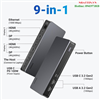 Docking Station USB-C 4K@60Hz 9 in 1 sang DP x2, HDMI x2, RJ45, PD 100W, USB-A&C  Ugreen 90912