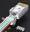 Hạt mạng RJ45 Cat6 FTP lõi 1,2mm hộp 100c mạ vàng 50U Ugreen 20893 cao cấp (bọc sắt)