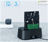Hộp đựng ổ cứng 2.5/3.5inch Sata/ USB 3.0 hỗ trợ 12TB chính hãng Ugreen 50742 cao cấp