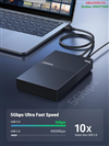 Hộp đựng ổ cứng 3.5 Sata 3/USB 3.0 tốc độ 5Gbps hỗ trợ 20TB Ugreen 70310 cao cấp