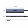 Hub 6 in 1 USB-C sang Displayport, USB-A 3.0 x3, USB-C x1, sạc PD 100W hỗ trợ 4K/60Hz Ugreen 75642
