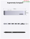 Hub USB 7 in 1 Type-C sang HDMI 4K, USB 3.0, SD/TF, sạc PD 100W cho MacBook Ugreen 80548 cao cấp