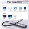 Hub USB Type-C 5 trong 1 ra HDMI 4K@30Hz, USB 2.0, USB 3.0, Sạc PD 100W Ugreen 15495 cao cấp