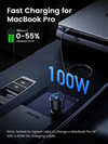 Sạc nhanh trên ô tô 3 cổng PD/QC 3.0 công suất 130W Ugreen 35025 cao cấp