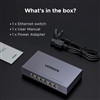 Switch chia mạng 6 cổng LAN Gigabit hỗ trợ POE 60W Ugreen 35371 cao cấp (EU Plug)