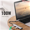 Thiết bị mở rộng 5 in 1 USB type-C sang HDMI 4K@60Hz/ Hub USB 3.0/ PD 100W Ugreen 70495 cao cấp