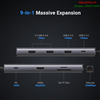 Thiết bị mở rộng 9 in 1 USB Type-C ra HDMI 4K@60hz/USB 3.2/LAN Gigabit/PD 100W/SD/TF Ugreen 15532