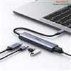 Thiết bị mở rộng Type-C 5 in 1 Sang HDMI 4K@60Hz + USB 3.0*3 + Lan 1000Mbps Ugreen 20934 cao cấp