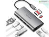 Thiết bị mở rộng USB type-C to HDMI/Hub USB 3.0/SD/TF/Lan Gigabit chính hãng Ugreen 50538 cao cấp