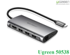 Thiết bị mở rộng USB type-C to HDMI/Hub USB 3.0/SD/TF/Lan Gigabit chính hãng Ugreen 50538 cao cấp