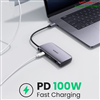 Thiết bị mở rộng USB Type-C to HDMI/ Hub USB 3.0/ SD/TF/Lan Gigabit/ PD 100W Ugreen 50852 cao cấp